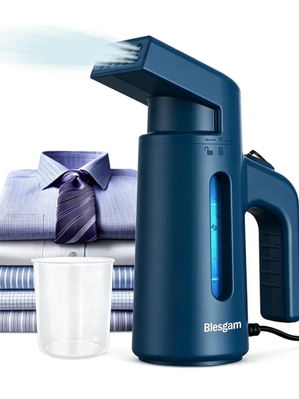 Blesgam Handheld Garment Steamer in Deep Blue